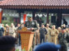 Letkol Arm Ida Bagus saat memimpin upacara Harlah Pancasila Senin 02 Juni 2025 (Foto Dok humas)