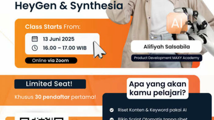 Bangun Video Profesional dengan AI: MAXY Academy Gelar Kelas Intensif Gratis Bertema Video AI