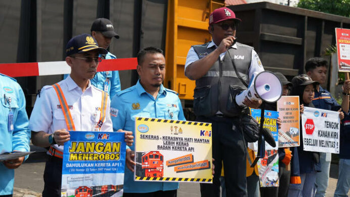 Hingga Juli 2025, KAI Divre IV Tanjungkarang Gelar 51 Sosialisasi Keselamatan di Perlintasan Sebidang