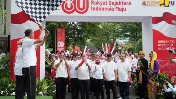 Libatkan 2 000 Orang Kementrian Pekerjaan Umum Gelar Jalan Sehat dan Fetival Merdeka Peringati HUT ke 80 RI