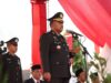 kapolresta cilacap jadi inspektur upacara penurunan bendera merah putih di hut ke 80