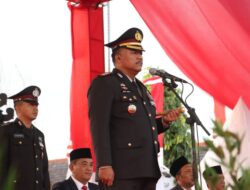 Kapolresta Cilacap Jadi Inspektur Upacara Penurunan Bendera Merah Putih di HUT ke-80