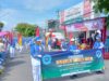 Salah satu penampilan peserta lomba gerak jalan dan drum band dari SMP Muhammadiyah 1 Purwokerto (Foto Asep)