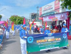 Gerak Jalan Gembira dan Drum Band Berlangsung Meriah, Penonton Tumpah Ruah