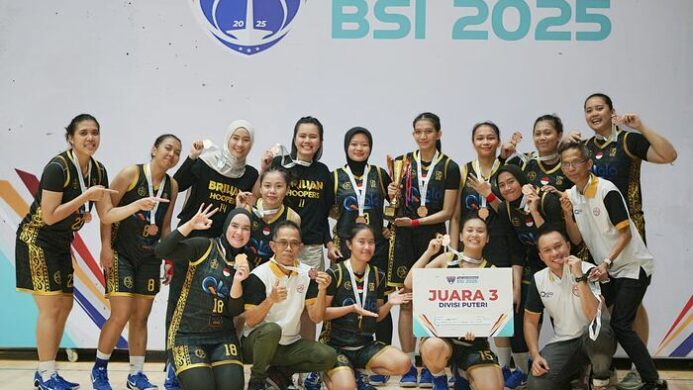 Membanggakan! Tim Bola Basket Putri BRI Raih Juara 3 di Liga Jasa Keuangan 2025