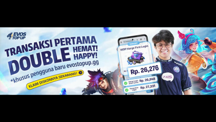 EVOS Fams Buat Kamu yang Pertama Kali Login di EVOS TOP UP Dapat 3 Cashback! π