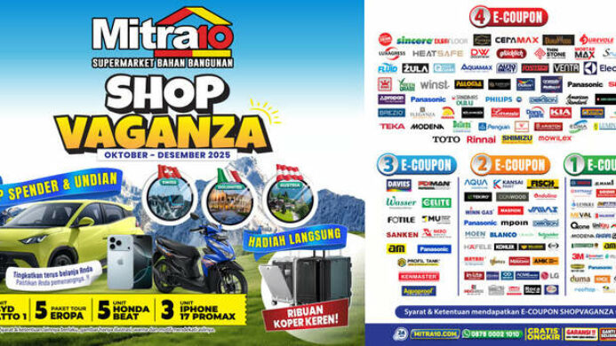 Grand Prize Shopvaganza 2025: Liburan ke Eropa! Saatnya Tingkatkan Transaksi di Mitra10