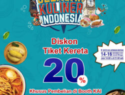 Meriahkan Jelajah Kuliner Indonesia 2025, KAI Sumut Hadirkan Diskon 20 Persen untuk Tiket Kereta Eksekutif Jawa–Sumatera