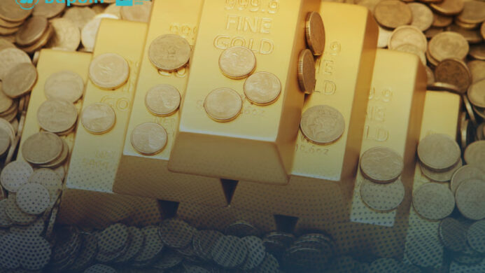 Ilustrasi emas batangan