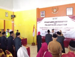 Pemdes Karangtengah Gelar Pengambilan Sumpah dan Pelantikan Perangkat Desa