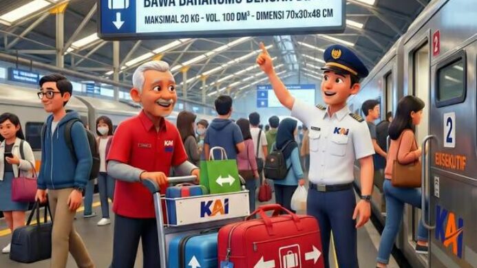 Jelang Kepadatan Penumpang pada Angkutan Nataru 20252026 KAI Daop 2 Bandung Himbau Pelanggan Bawa Barang Secukupnya