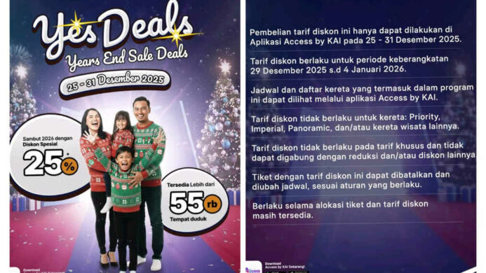 Libur Akhir Tahun Lebih Hemat KAI Daop 7 Madiun Beri Diskon 25 Kelas Eksekutif hingga Rp390 Ribuan