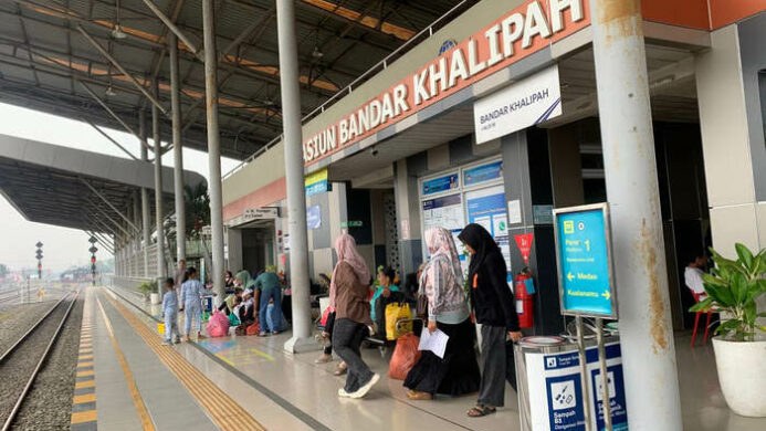 Semakin Diminati Stasiun Bandar Khalipah Hubungkan Kereta Api Bandara hingga Bus Listrik