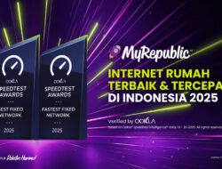 MyRepublic Indonesia Kembali Raih 2 Penghargaan Ookla: Internet Rumah Terbaik dan Tercepat di Indonesia