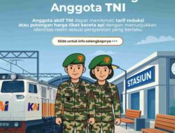 KAI Divre III Palembang Perpanjang Fasilitas Reduksi bagi Anggota TNI