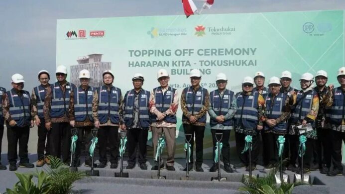 Topping off Ceremony pembangunan RSJPD Harapan Kita Tokushukai Building