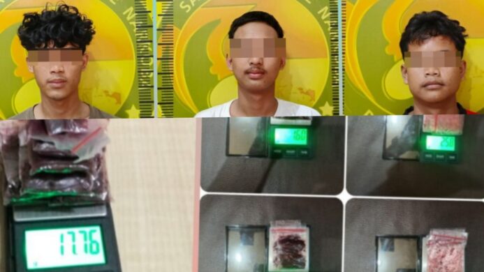 satresnarkoba polresta cilacap ungkap kasus sabu dan tembakau sinte empat tersangka diamankan