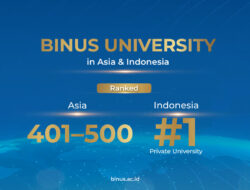 BINUS University Kembali Jadi PTS Nomor 1 di Indonesia versi THE Asia University Rankings 2026