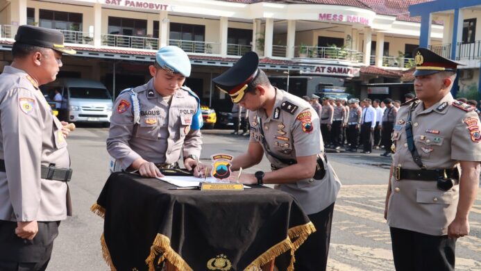 Kapolresta Pimpin Sertijab Kasat Lantas dan Kasat Binmas serta Pelantikan Kapolsek Cimanggu