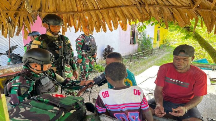 Yonif 410/ALG Pos Jagiro melaksanakan kegiatan Yankes