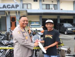 Ungkap Kasus Pencurian, Barbuk Dikembalikan Gratis oleh Polresta Cilacap