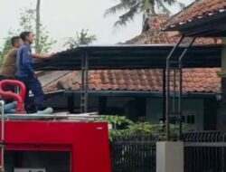 Naik Tak Bisa Turun, Damkar Majenang Evakuasi Anakan Kucing