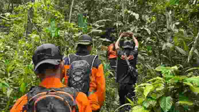 hari kelima pencarian lansia hilang di Hutan Wanatirta, Paguyangan Brebes, belum membuah hasil (dok. Basarnas Cilacap)