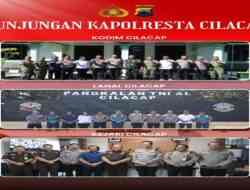 Kapolresta Cilacap Kunjungi Kodim 0703 Cilacap, Lanal Cilacap, dan Kejaksaan Negeri Cilacap