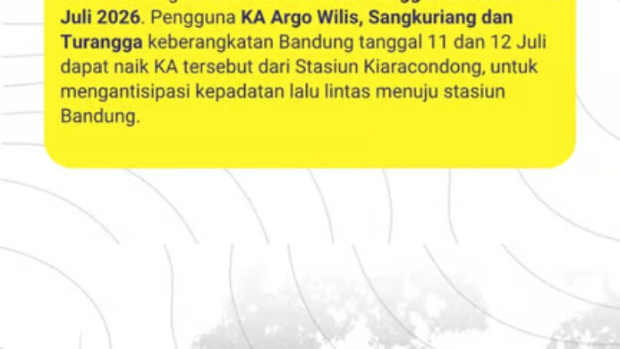 Asia Afrika Festival 2026 Digelar Akhir Pekan di Kota Bandung KAI Daop 2 Bandung Imbau Pelanggan Datang ke Stasiun Lebih Awal