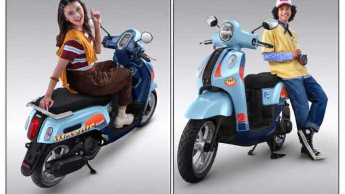 Fazzio Sunset Blue Hybrid x Alkateri, Motor Limited Edition Buat Nyempurnain Look Retro-Future Lo