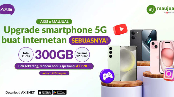 Maujual Gandeng AXIS Hadirkan Promo Smartphone 5G Bekas dengan Bonus Kuota