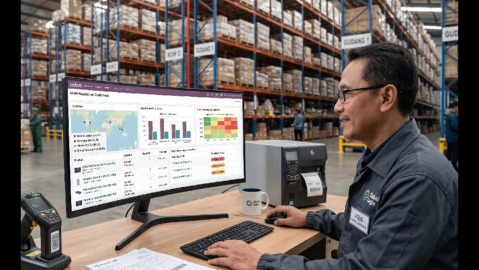 ERP Odoo Membantu Distributor Mengelola Multi Gudang Secara Terpusat