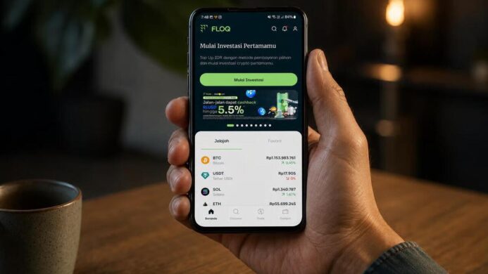 Ilustrasi FLOQ platform jual beli aset kripto Bitcoin yang banyak diminati oleh investor di Indonesia (2)