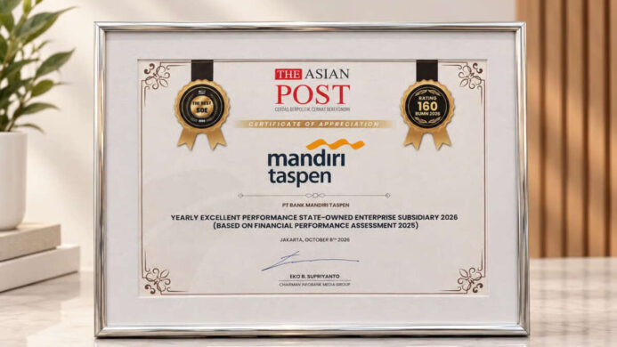 Kinerja 2025 Diakui Bank Mandiri Taspen Raih Yearly Excellent Performance 2026