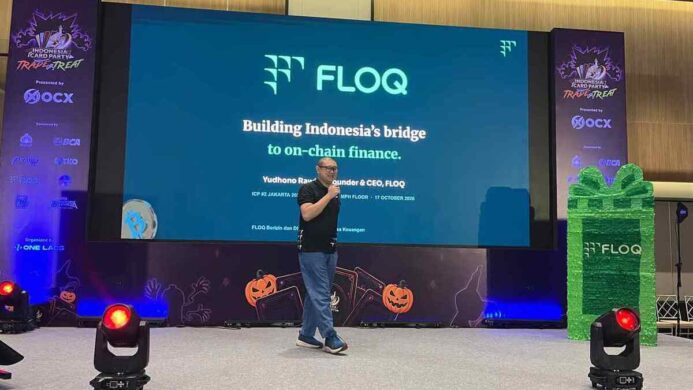 Chief Operating Officer (COO) FLOQ Suryo Adipradono memberi sambutan di Indonesia Card Party (ICP) 2026