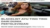 Prosentase Penandatangan Petisi Ayu Ting Ting Agar di Blacklist dari TV Naik Tajam