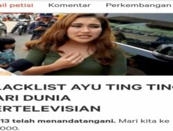 Prosentase Penandatangan Petisi Ayu Ting Ting Agar di Blacklist dari TV Naik Tajam