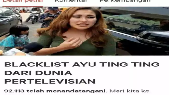 Data Peninangkatan Penandatangan Petisi Blacklist Ayu Ting Ting Meningkat