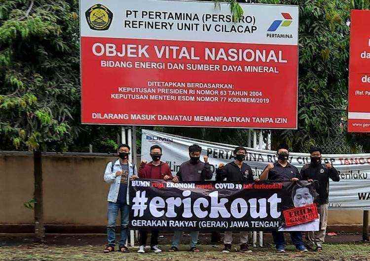 Gerakan Rakyat Jawa Tengah Gelar Aksi Tuntut Erick Thohir Mundur