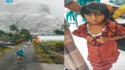 Begini Kisah Nurfida, Gadis Kecil Berkerudung Hijau Yang Berlari Saat Gunung Semeru Erupsi