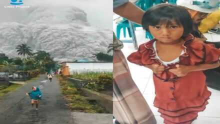 Begini Kisah Nurfida, Gadis Kecil Berkerudung Hijau Yang Berlari Saat Gunung Semeru Erupsi