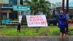 Sejumlah Spanduk Bertuliskan Bahaya Laten FPI Terpampang di Beberapa Ruas Jalan di Majenang