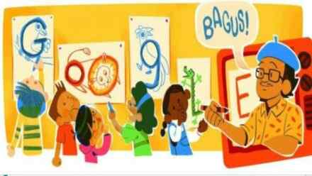 Pelukis dan Guru Menggambar, Tino Sidin ada di Google Doodle