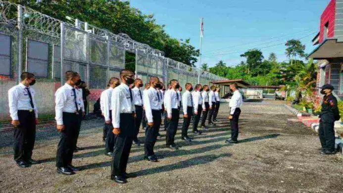 bela negara cpns lapas pasir putih dibekali pelatihan pbb