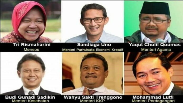 enam menteri terpilih dember 2020