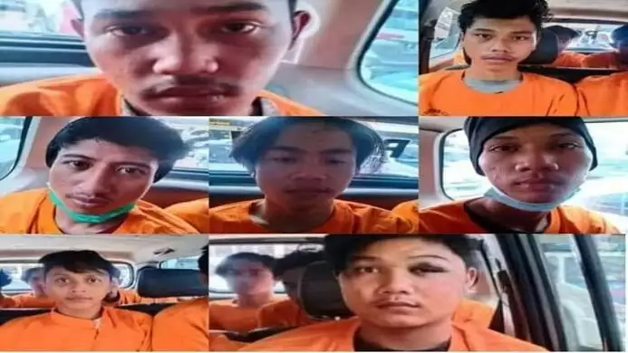 foto wajah 7 pelaku pembegalan di bekasi