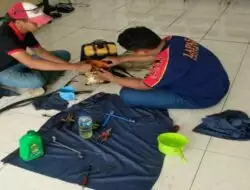 Lapas High Risk Pasir Putih Melakukan Perawatan Mesin Pemotong Rumput