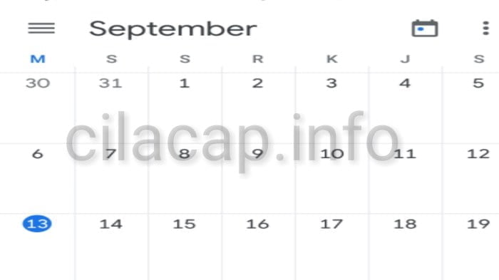 ilustrasi kalender bulan september