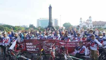 Hundreds of Cyclists from Kemenkumham Central Java Celebrate 72nd HBI Fun Bike