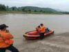 kondisi arus dan debit air menjadi kendala TIM SAR pada pencarian korban terseret arus sungai Pemali Brebes di hari ke 2